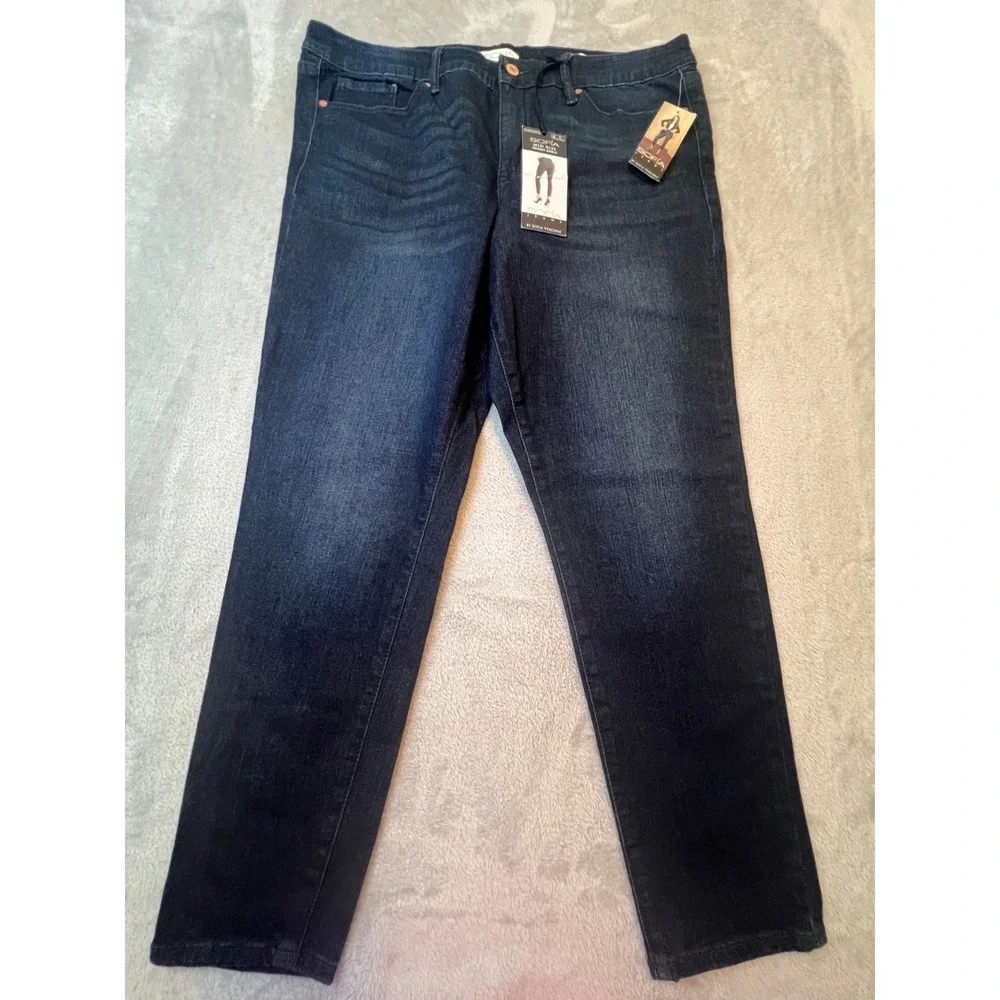 Sofia Vergara Womens Jeans 16 Blue Dark Wash Mid Rise Skinny Ankle Stretch Denim